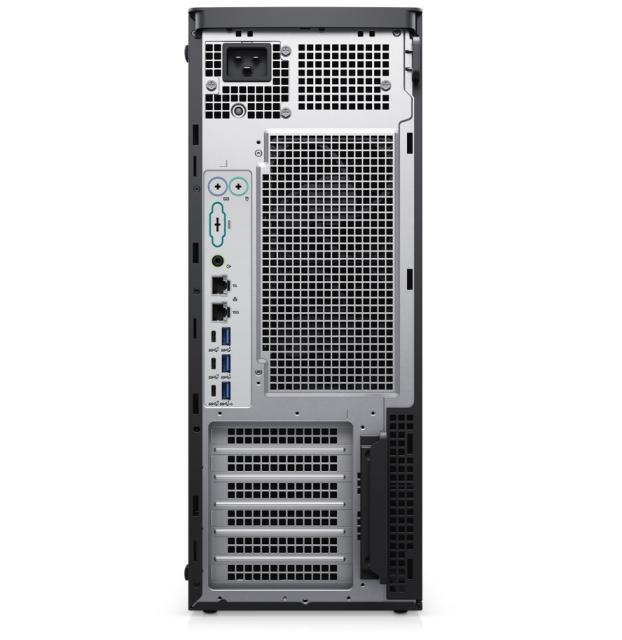 Работна станция Dell Precision 7875 Tower, AMD Ryzen Threadripper PRO 7955WX (64 MB cache, 16 cores,  4.5GHz to 5.3GHz), 64 GB: 2x32 GB, DDR5, 4800 MT/s, RDIMM, ECC, 512 GB SSD PCIe M.2, NVIDIA T1000, 8 GB GDDR6, 4 mDP to DP adapters, KB&M, 1000W, Wi