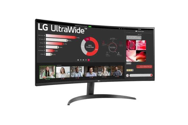 Монитор LG 34WR50QC-B, 34" UltraWide AG , Curved 21:9 VA Panel, 5ms, 3000:1, 300 cd/m2, QHD 3440x1440, HDR10, sRGB 99% , AMD FreeSync, 100Hz, HDMI, DisplayPort, PBP, Tilt, Reader Mode, Headphone Out, Black