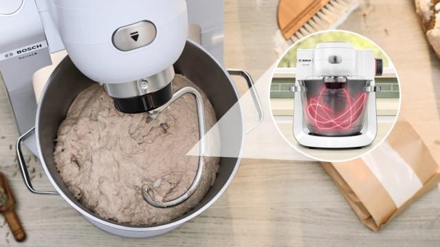 Кухненски робот Bosch MUMS6EW22, Compact Kitchen Machine, MUM6, 3D Planetary Mixing, 1600 W, Professional pastry set, Extra large 5.5L stainless steel bowl, White