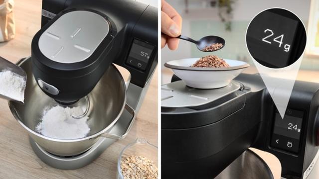 Кухненски робот Bosch MUMS6ZS17, Compact Kitchen Machine with scale, MUM6, 3D Planetary Mixing, 1600 W, Professional pastry set, ThermoSafe Blender, Extra large 5.5L stainless steel bowl, Jet black matt
