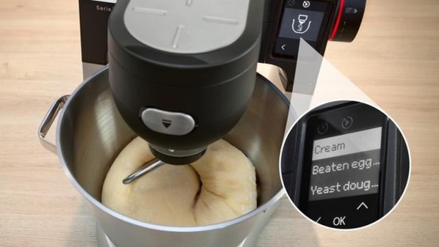Кухненски робот Bosch MUMS6ZS34, Compact Kitchen Machine with scale, MUM6, 3D Planetary Mixing, 1600 W, Professional pastry set, ThermoSafe Blender, Meat mincer,  4 discs, Extra large 5.5L stainless steel bowl, Jet black matt