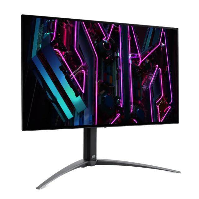 Монитор Acer Predator X27Ubmiipruzx, 27" IPS ZeroFrame OLED QHD, FreeSync Premium, 0.01ms(PRT)/0.03ms(GTG), 240Hz, 1 500M:1, 1000nits, 2560x1440, Speakers, Audio Out, 2xHDMI, DP, 1xType-C(90W), USB HUB 3.2x2 USB-B (2up 2down), VESA, Black