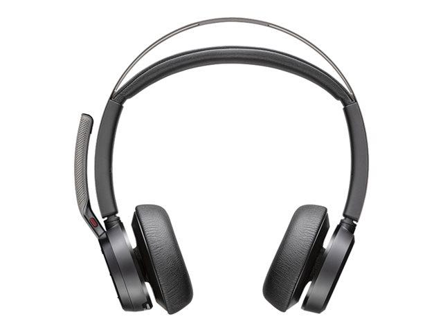 Слушалки POLY Focus 2 UC-M, безжични/жични, Bluetooth/Wireless, USB-A, микрофон, черни