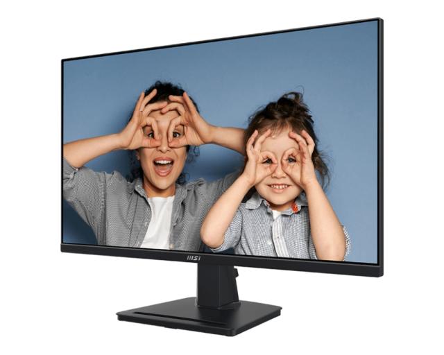 Монитор MSI PRO MP275, 27", IPS, 100Hz, 1920x1080 FHD, 1ms MPRT, 4ms GTG, 300 cd/m2, 93% (CIE 1976), Anti-glare, EyesErgo, MSI EYE CARE, DISPLAY KIT APP, 1x HDMI, 1x D-Sub (VGA), Speakers 2x 2W, Tilt, 1x Line-in, 1x Headphone-out, VESA 100, 9S6-3PC3C