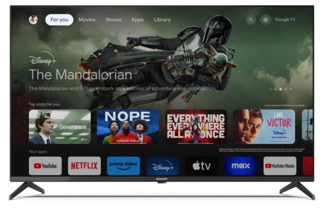 Телевизор Sharp 43GL4260, 43" LED  Google TV, 4K Ultra HD 3840x2160 Frameless, AQUOS, 1 000 000:1, DVB-T/T2/C/S/S2, Active Motion 1000, HDR10, Dolby Atmos, Dolby Vision, Google Assistant, Chromecast Built-in, HDMI 2.1 with eARC, 3.5mm Headphone jack 