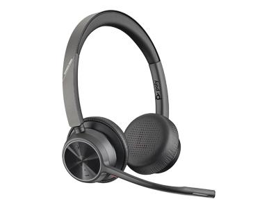 Слушалки POLY Voyager 4320 UC, безжични/жични, Bluetooth/Wireless, USB A, микрофон, черни
