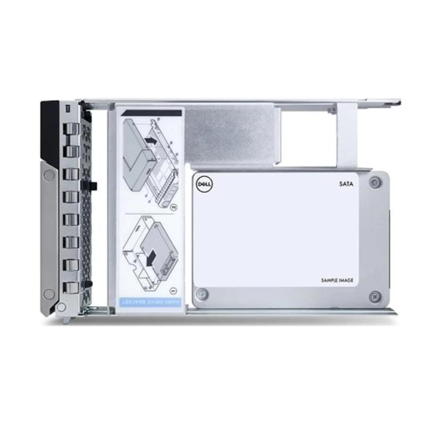 Твърд диск Dell 480GB SSD SATA Read Intensive 6Gbps 512e 2.5in w/3.5in Brkt AG, Cabled