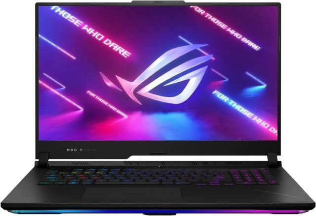Лаптоп Asus ROG Strix SCAR 17 G733PYV-LL046W, AMD Ryzen 9 7945HX3D (2.3 - 5.4 GHz, 128 MB cache), 17.3" (43.94 cm) WQHD, 240Hz, NVIDIA GeForce RTX 4090 16G, 32GB DDR5, 1TB + 1TB PCIe 4.0 (RAID 0), Windows 11 Home 