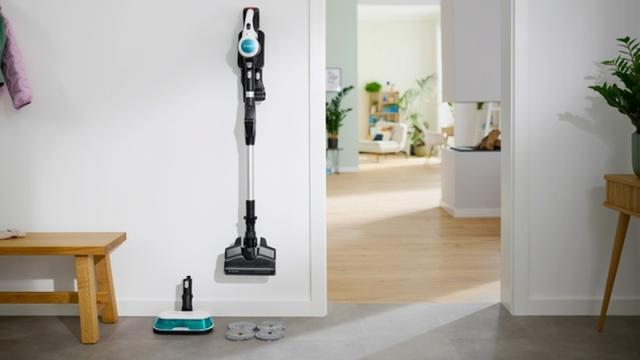 Прахосмукачка Bosch BCS71HYG1, Cordless Handstick Vacuum Cleaner, Unlimited 7, ProHygienic Aqua, 2in1 for wet & dry cleaning, White