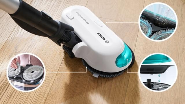 Прахосмукачка Bosch BCS71HYG2, Cordless Handstick Vacuum Cleaner, Unlimited 7, ProHygienic Aqua, 2in1 for wet & dry cleaning, White