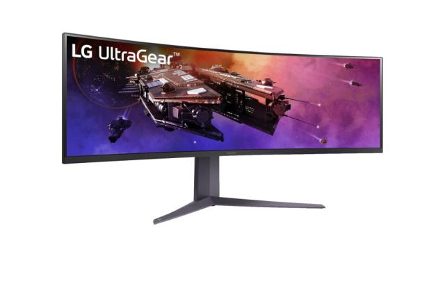 Монитор LG 45GR75DC-B, 44.5" Ultragear VA AG, 1ms, 32:9 Curved 1500R Gaming QHD (5120x1440), 200HZ, 400cd/m2, 3000:1, DCI-P3 95%, FreeSync, NVIDIA G-Sync, HDR 600 ,VRR, USB Type-C, HDMI, DisplayPort, PIP, PBP, Height, Swivel, Tilt, Black