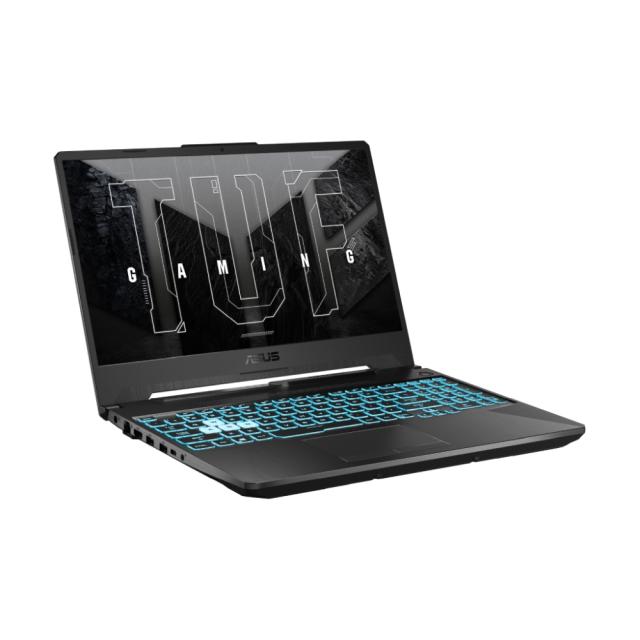 Лаптоп Asus TUF A15 FA506NF-HN009, AMD Ryzen 5 7535HS 6C (3.3 - 4.55 GHz, 16 MB cache), 15.6'' (39.62 cm), Full HD, IPS 144 Hz, NVIDIA GeForce RTX 2050 4GB, 16GB DDR5, 512 GB M.2 SSD, Backlit Chiclet Keyboard, Free DOS