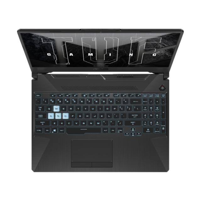 Лаптоп Asus TUF A15 FA506NF-HN009, AMD Ryzen 5 7535HS 6C (3.3 - 4.55 GHz, 16 MB cache), 15.6'' (39.62 cm), Full HD, IPS 144 Hz, NVIDIA GeForce RTX 2050 4GB, 16GB DDR5, 512 GB M.2 SSD, Backlit Chiclet Keyboard, Free DOS
