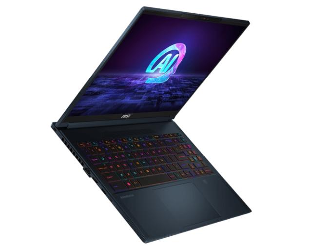 Лаптоп MSI Stealth 16 AI Studio A1VGG, Intel Core Ultra 9 185H 16C (3.8/5.1GHz, 24 MB cache), 16.0" (40.64 cm) IPS, QHD+, 240Hz, NVIDIA GeForce RTX RTX 4070 8GB, 32GB DDR5, 2TB M.2 NVMe SSD, Windows 11 Pro 