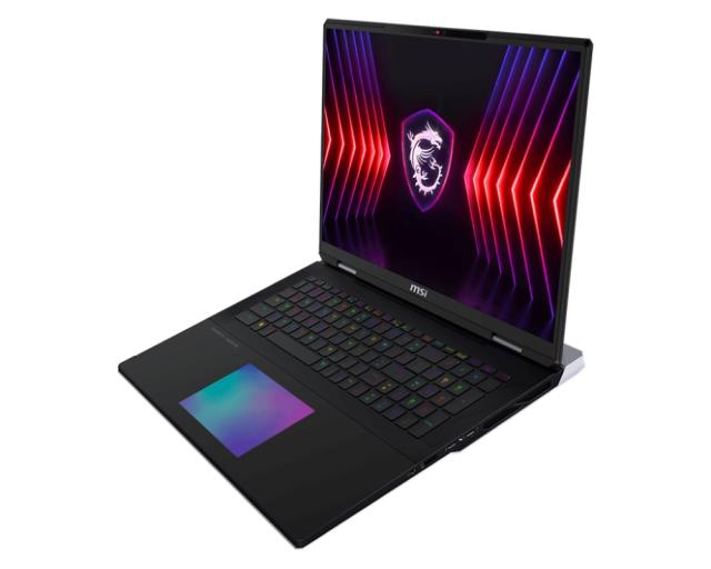 Лаптоп MSI Titan 18 HX A14VHG, 18.0" (45.72 cm), UHD+, 120Hz, Intel Core i9-14900HX (1.6/5.8GHz, 36M), NVIDIA RTX 4080 12 GB GDDR6, 64GB, 2TB SSD, Wi-Fi 7, Win 11 Pro
