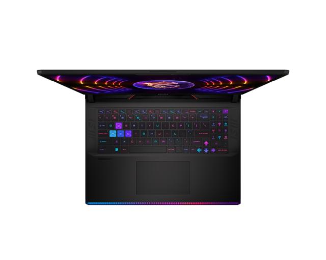 Лаптоп MSI Raider GE78 HX 14VIG, i9-14900HX 24C (1.6/5.8GHz, 36M), 17.0" (43.18 cm) QHD+, 240Hz, NVIDIA GeForce RTX 4090 16GB, HM770, 64GB DDR5, 2TB NVMe Gen4x4 SSD, Killer Wi-Fi 7, Win 11 Pro