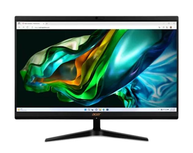Настолен компютър - всичко в едно Acer Aspire C24-1800 23.8" FHD AiO,  Intel Core i3-1305U (up to 4.50GHz, 10MB), 16GB DDR4, 512GB SSD, Free 2.5" HDD, no DVD, Intel UHD Graphics, HDMI, 3xUSB 3.2, USB C, USB 2.0, RJ-45, WiFi AX & BT, HD Cam + mic., KB