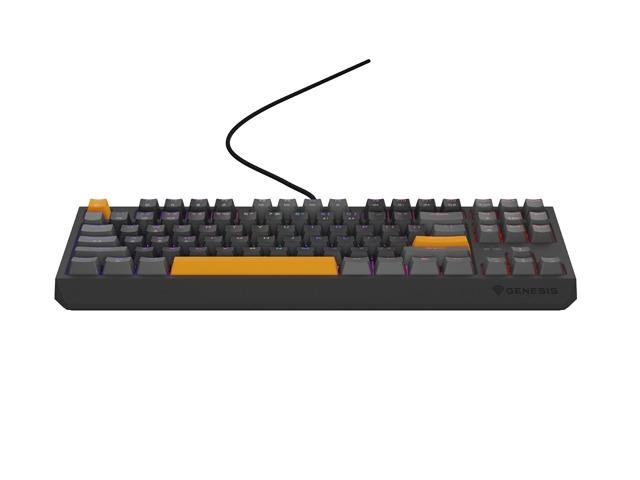 Клавиатура Genesis Gaming Keyboard Thor 230 TKL Anchor Gray Positive US RGB Mechanical Outemu Red