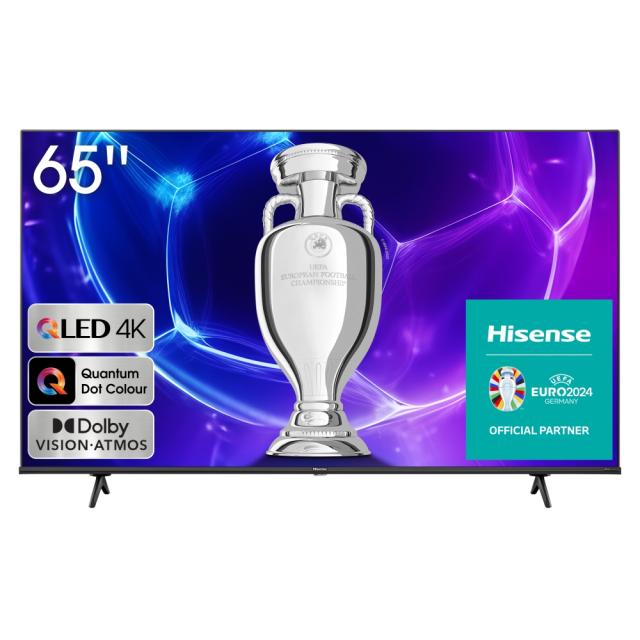 Телевизор Hisense 65" E7KQ, 4K Ultra HD 3840x2160, QLED, Quantum Dot, HDR 10+, HLG, Dolby Vision, DTS Virtual X, Smart TV, WiFi 5GHz, WiFi Direct, BT, Anyview Cast, 3xHDMI, 2xUSB, LAN, CI+, DVB-T2/C/S2, Black + Transcend 250GB, External SSD, ESD270C