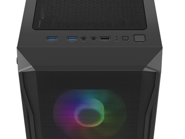 Кутия за компютър Fury PC Case Shobo SH4F RGB Midi Tower, Window, Black