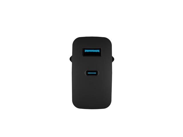 Адаптер Natec USB Charger  Ribera Gan 1X USB-A + 1X USB-C 45W, Black