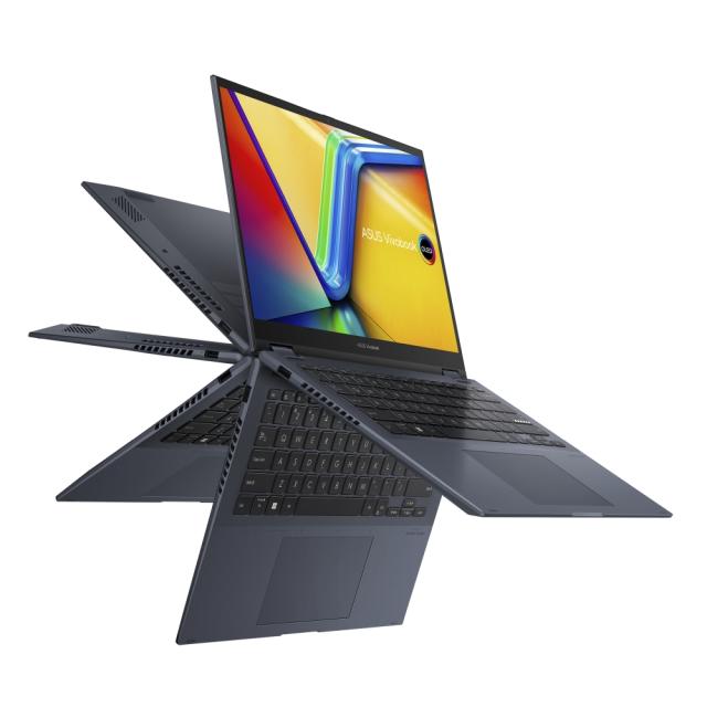 Лаптоп Asus Vivobook S Flip OLED TP3402VA-KN311W, Intel Core i5-13500H 12C (3.50 GHz, 18 MB cache) 14.0" (35.56 cm) OLED ,2.8K, 16GB DDR4, 512 GB SSD, Windows 11 Home, Blue