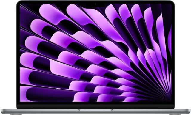 Лаптоп Apple MacBook Air 13 2024, 13.6" (34.54 cm), Apple M3 8C (3.5/4.05GHz, 20M), 8 ядра GPU Apple M3, 8GB LPDDR5, 256GB SSD, Space Grey
