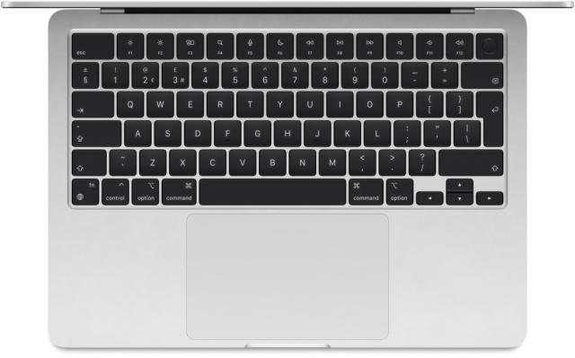 Лаптоп Apple MacBook Air 13 2024, 13.6", Apple M3 8C (3.5/4.05GHz, 20M), 8 ядра GPU Apple M3, 8GB DDR4, 256GB SSD, Silver