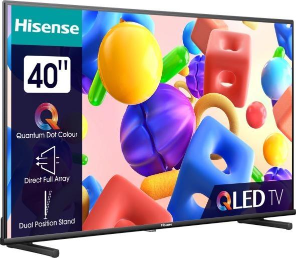 Телевизор Hisense 40" A5KQ, Full HD 1920x1080, DLED, HDR, HLG, DTS HD, DTS Virtual X, Dolby Audio, Smart TV, WiFi, WiFi Direct, 2xHDMI, 2xUSB, LAN, CI+, DVB-T2/C/S2, Black