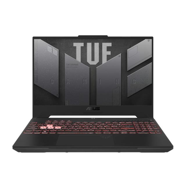 Лаптоп Asus TUF A15 FA507UV-LP014, AMD Ryzen 9 8945H 8C (4.0/5.2 GHz, 24 MB cache), 16 MB cache,15.6" FHD AG (1920x1080) 144Hz, 16GB DDR5, 512 GB PCIe 4. NVIDIA RTX 4060, 8GB GDDR6, Backlit Chiclet Keyboard RGB, Free DOS