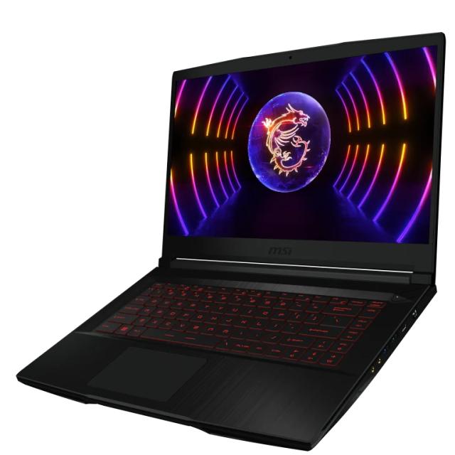 Лаптоп MSI Thin GF63 12VE, 15.6" FHD (1920x1080), 144Hz, IPS-Level, Intel Core i5-12450H 8C (1.5/4.4GHz, 12MB cache), 16GB DDR4 (2x8, 3200MHz), 1TB NVMe SSD Gen4x4, RTX 4050 6GB GDDR6 (Up to 1605MHz), Red Backlit Gaming KBD, Free DOS