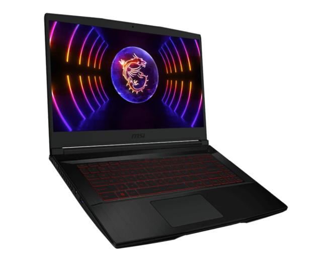 Лаптоп MSI Thin GF63 12UC, 15.6" FHD (1920x1080), 144Hz, IPS-Level, Intel Core i5-12450H 8C (1.5/4.4GHz, 12MB cache),  8GB DDR4 (3200MHz), 1TB NVMe SSD, RTX 3050 4GB GDDR6 (Up to 1172.5MHz), Red Backlit Gaming KBD, Free DOS