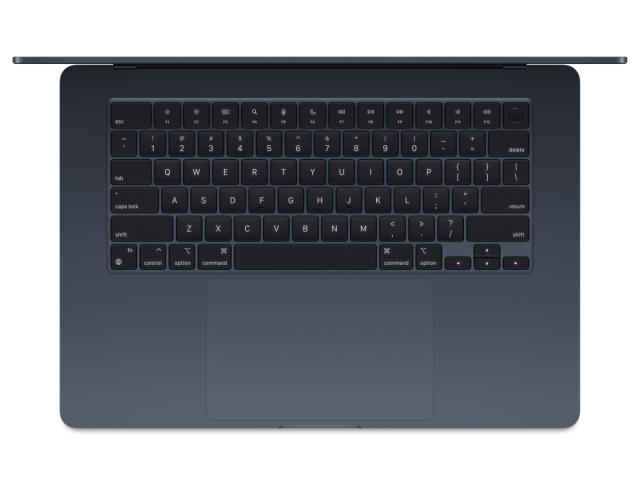 Лаптоп Apple MacBook Air 15 2024, 15.3", Apple M3 8C (3.5/4.05GHz, 20M), 10 ядра GPU Apple M3, 8GB, 256GB SSD, Midnight