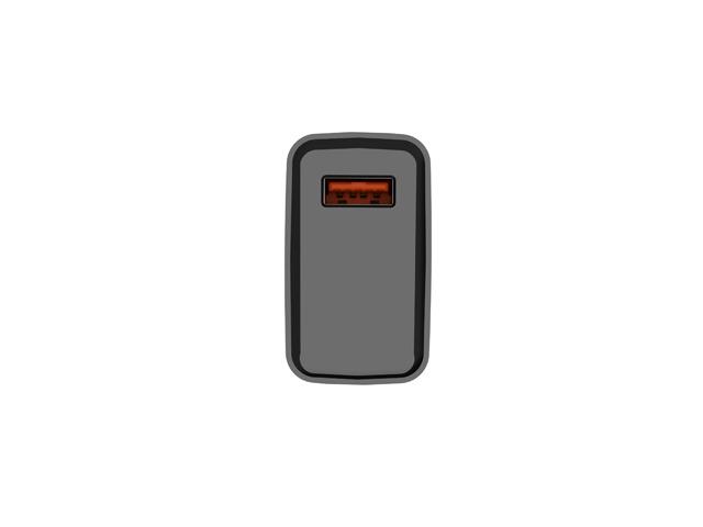 Адаптер Natec USB Charger Ribera 1X USB-A 18W, Black
