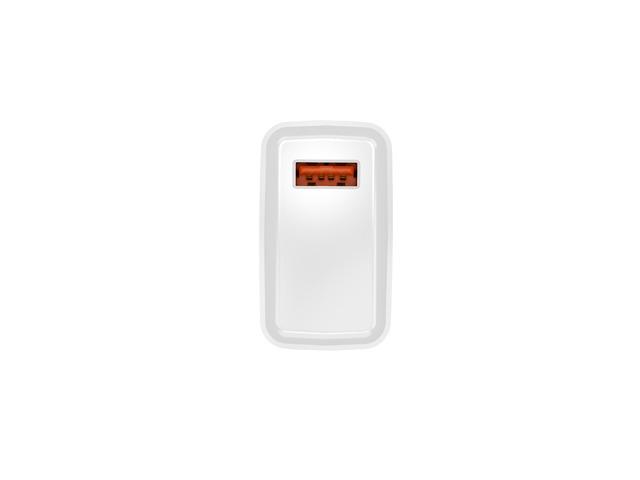 Адаптер Natec USB Charger Ribera 1X USB-A 18W, White