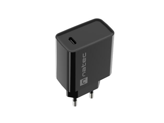 Адаптер Natec USB Charger Ribera 1X USB-C 20W, Black