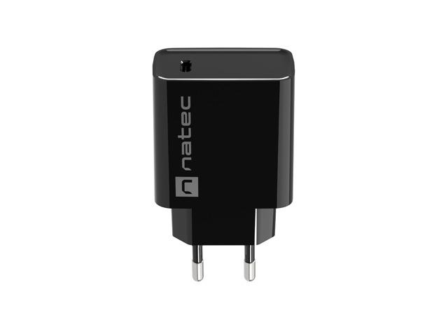 Адаптер Natec USB Charger Ribera 1X USB-C 20W, Black
