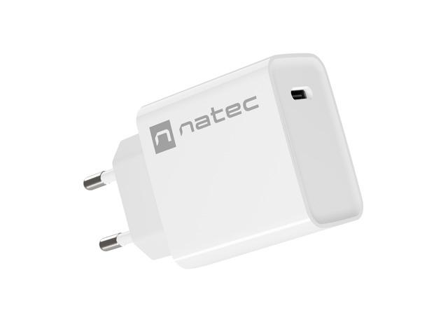 Адаптер Natec USB Charger Ribera 1X USB-C 20W, White