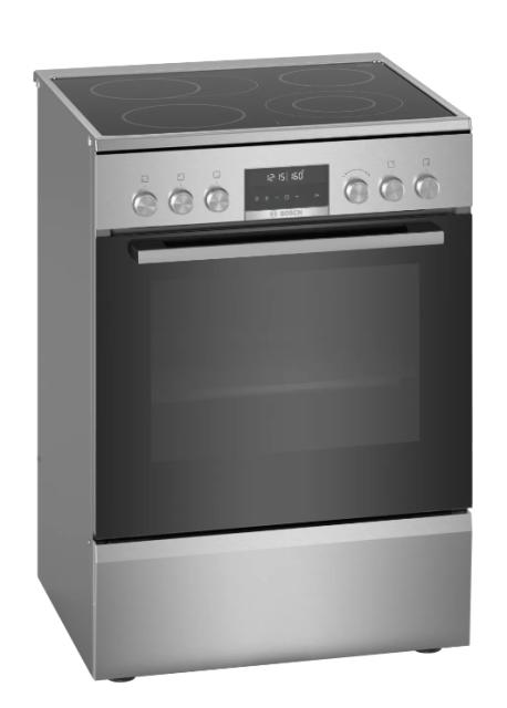Готварска печка Bosch HKS79U250, SER6, Electric free-standing cooker, A, 63 l, AutoPilot 30, 3D Hotair, Sinking buttons, Pyrolytic+Hydrolytic, Stainless Steel
