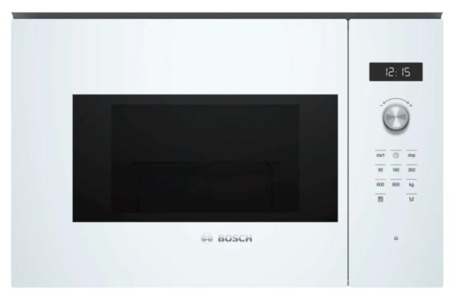 Микровълнова печка Bosch BFL524MW0 SER6; Built-in microwave, 800 W, 20 l, AutoPilot 7, left hinge, White