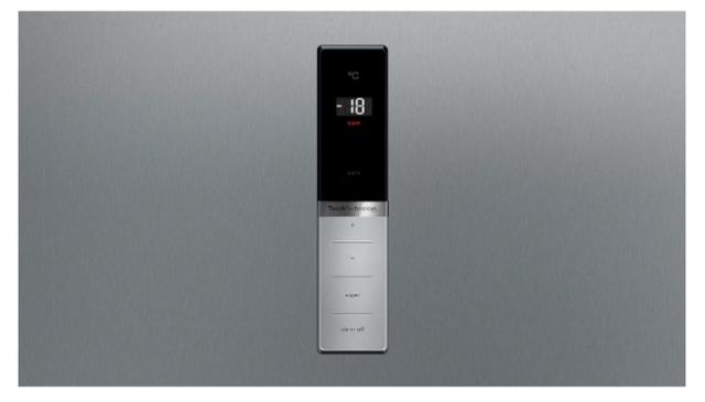 Фризер Bosch GSN36AIEP, SER6, FS upright freezer, NoFrost, E, 186/60/65cm, 242 l, 39 dB(C), IceTwister, VarioZone, 4 drawers (BigBox), vertical handle, Stainless steel