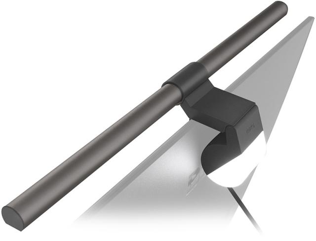 Лампа за четене за монитор BenQ CLIP ScreenBar Halo, 3 режима, Безжичен контролер, Сива