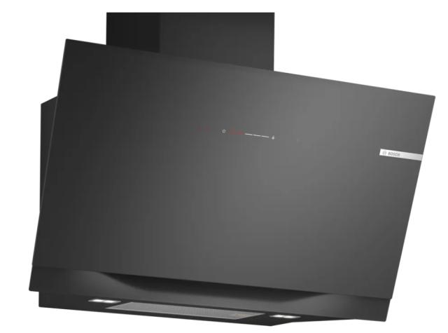 Аспиратор Bosch DWK91LT60, SER8, Wall hood 90 cm, A+, EcoSilence Drive, PerfectAir, transparent glass, black print, max 441 m3/h, 51 dB, HC