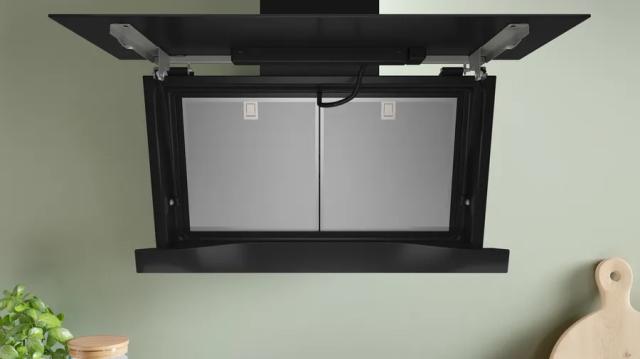 Аспиратор Bosch DWK91LT60, SER8, Wall hood 90 cm, A+, EcoSilence Drive, PerfectAir, transparent glass, black print, max 441 m3/h, 51 dB, HC