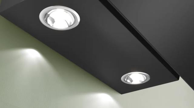 Аспиратор Bosch DWK65DK60, SER2, Wall hood 60 cm, A, LED lights, transparent glass, black print, max 430 m3/h, 60 dB