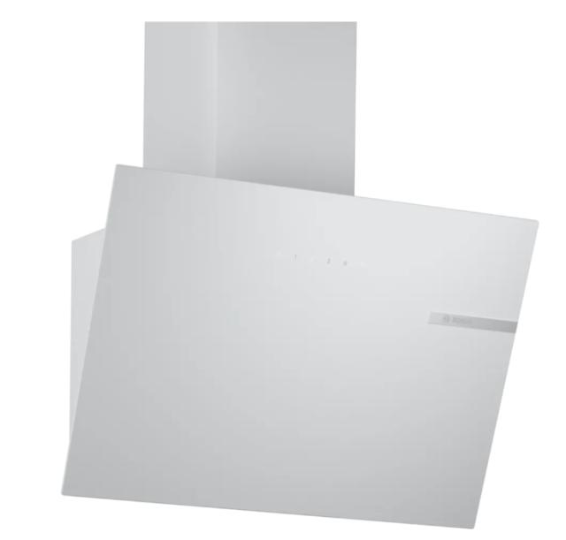 Аспиратор Bosch DWK65DK20, SER2, Wall hood 60 cm, A, LED lights, transparent glass, white print, max 430 m3/h, 60 dB