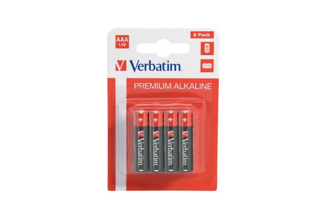 Батерия Verbatim ALKALINE BATTERY AAA 8 PACK (HANGCARD)