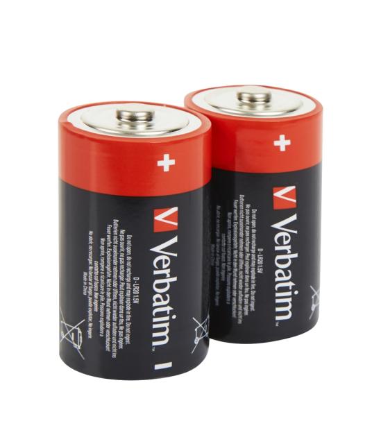 Батерия Verbatim ALKALINE BATTERY D 2 PACK (HANGCARD)