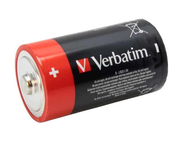 Батерия Verbatim ALKALINE BATTERY D 2 PACK (HANGCARD)