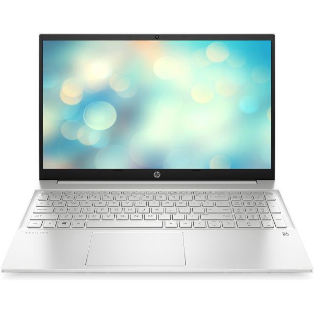 Лаптоп HP Pavilion 15-eh3030nu Natural Silver, AMD Ryzen 5 7530U 6C 2.0/4.5GHz, 16MB Cache),  15.6" FHD IPS AG, 16GB 3200MHz 2DIMM, 512GB PCIe SSD, WiFi 6 2x2 + BT 5.3, Backlit Kbd, 3C Batt, Free DOS